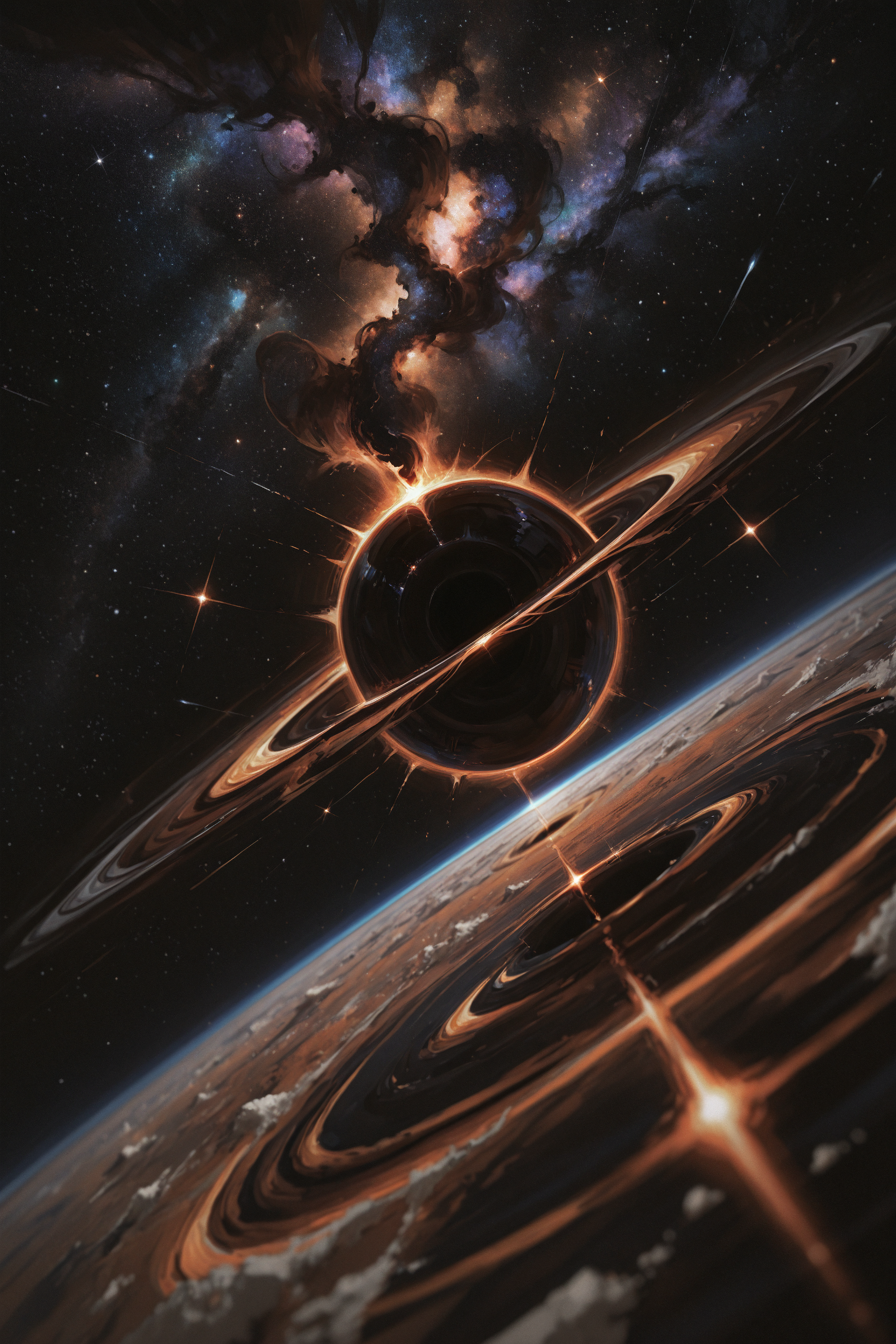 宇宙漩涡中的银河回眸 宇宙漩涡中的银河回眸